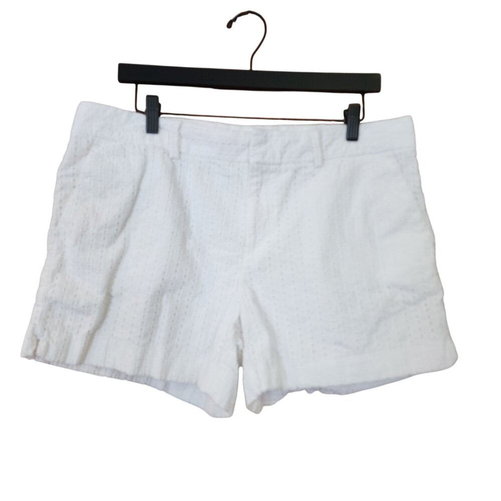 Banana Republic White Eyelet Shorts Womens size 12